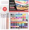 Loomini; Watercolor Paint Set with 100 Bright Colors: for Adult Beginners & Professional with Metallic - Travel Sized Water Color Art Kit Palette; Category:Paint; Image:2